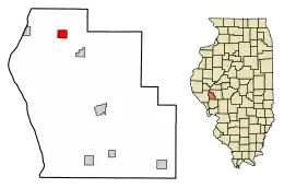 Location of Bluffs in Scott County, Illinois.