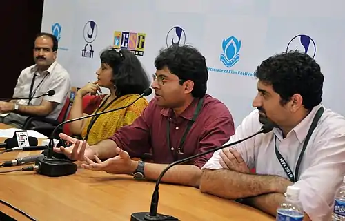 Shri Jaideekp Varma, Director, briefing the media on the movie (Leaving Home), at the Main Media Center, in the IFFI-2010, in Panjim, Goa on November 23, 2010.jpg