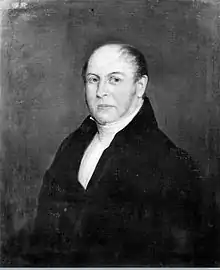 A black and white photograph from an oil portrait of Sir Andrew Halliday, from Wellcome Library, London