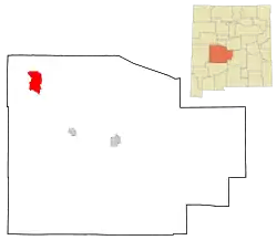 Location of Alamo Navajo, New Mexico