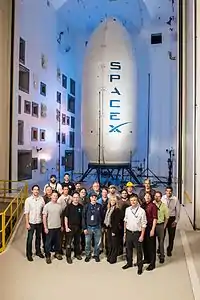 The SpaceX Falcon 9 fairing was the first test article to utilize NASA's Reverberant Acoustic Test Facility (RATF).