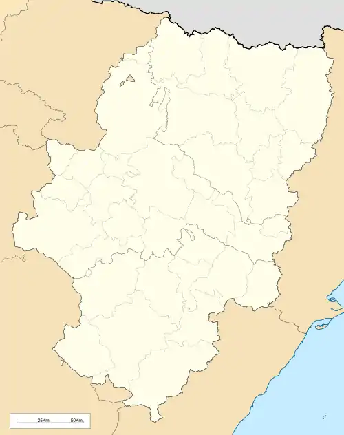 Abiego is located in Aragon