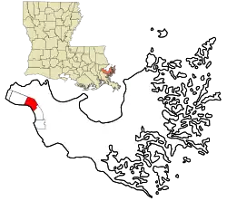 Location in St. Bernard Parish and the state of Louisiana.