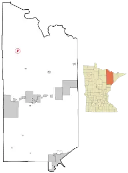 Location of the city of Orrwithin Saint Louis County, Minnesota