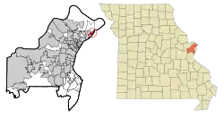 Location of Glasgow Village, Missouri