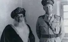 Sultan Said bin Taimur of Muscat and Colonel David Smiley of the British Army