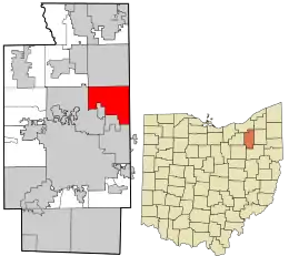 Location in Summit County and the state of Ohio.