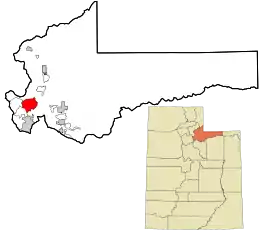 Location in Summit County and the state of Utah