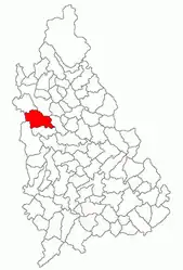 Location in Dâmbovița County