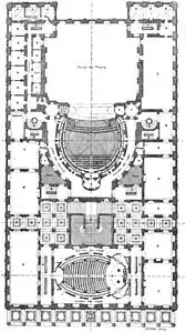 Plan of the Théâtre de Bordeaux(at the level of the second loges)
