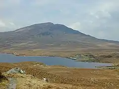 The east end of Loch a' Bhraoin. Taken from the path which follows the Allt Breabaig. Meall an t-Sithe is the good looking hill in the distance. For a similar view but taken 6 months later in Autumn