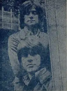Gordon (bottom) with Graham Bonnet as the duo The Marbles in 1969