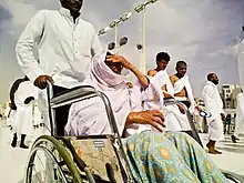 Doing the Hajj in a wheelchair, 2009.