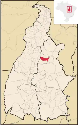 Location in Tocantins state
