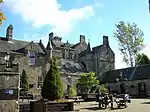 Torrance House courtyard with picnic tables