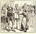 "Trial of Giles Corey" by illustrator Charles S. Reinhardt, in A Popular History of the United States, Vol. 2, by William Cullen Bryant, New York: Charles Scribner’s Sons, 1878, p.&nbsp;459.