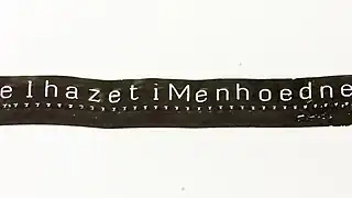 Used polymer ribbon reveals what has been typed