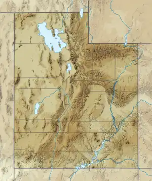 A map of Utah showing the location of the Confusion Range