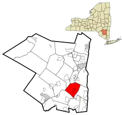 Location in Ulster County and New York