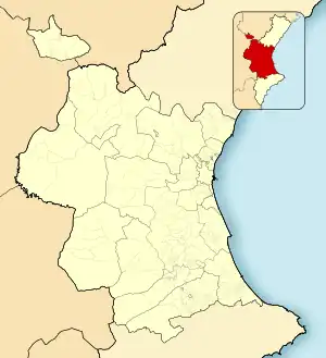 Llombai is located in Province of Valencia