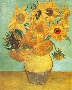 Sunflowers (F455), repetition of the 3rd versionOil on canvas, 92 × 72.5&nbsp;cmPhiladelphia Museum of Art, Philadelphia, United States.