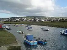 Velator Quay. looking back up the River Caen towards East Hill, Braunton