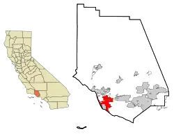 Location in Ventura County and the state of California
