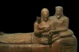 Etruscan "Sarcophagus of the Spouses", at the National Etruscan Museum, c 520 BCE