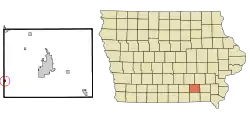 Location of Blakesburg, Iowa