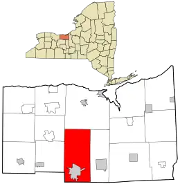 Location in Wayne County and the state of New York.