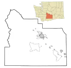 Midvale, Washington is located in Yakima County