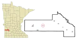 Location of St. Leowithin Yellow Medicine County, Minnesota